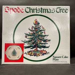 Spode Christmas Tree Square Plate Platter  w/ Box included -1 ITEM